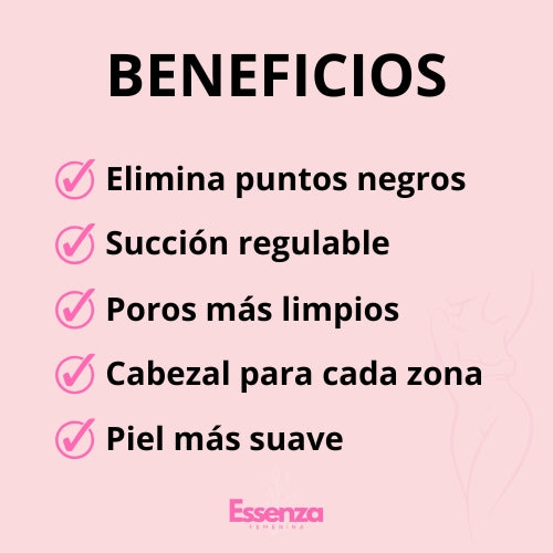 Succionador de Poros Elimina Puntos Negros con Succión Controlada.