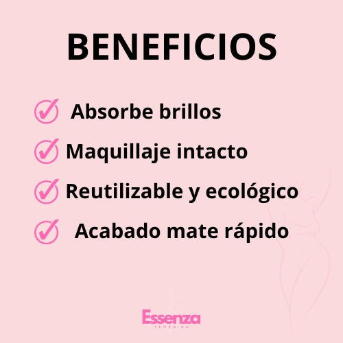 Rodillo Facial volcánico Natural Absorbente - Control de aceite, Maquillaje Mate