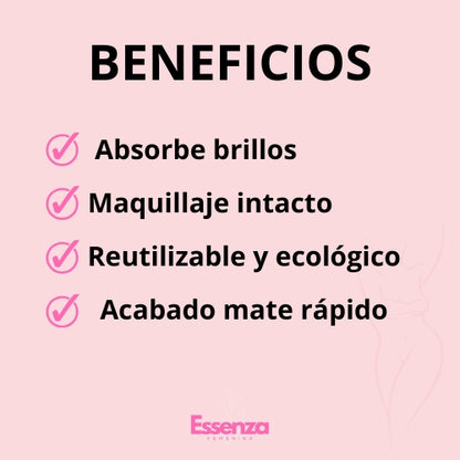 Rodillo Facial volcánico Natural Absorbente - Control de aceite, Maquillaje Mate